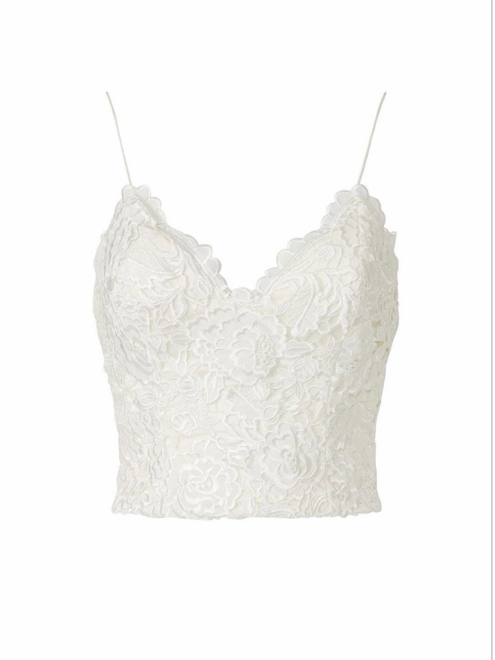 Catherine Deane Havanna Corset  Lace V-Neck Cami Top